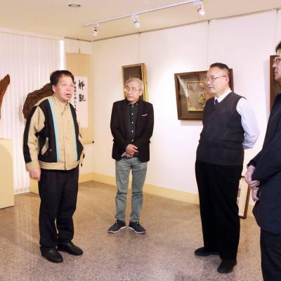 國立故宮博物院蕭宗煌院長、文化部文化資產局陳濟民局長拜訪台灣木雕藝術家 黃媽慶老師